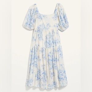 Old Navy Blue Floral Midi Dress